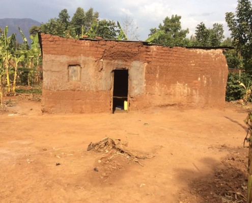 A widows house which is falling down