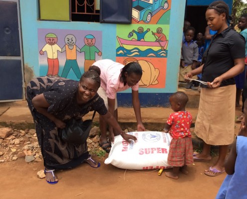 Feeding the school children in Kampala