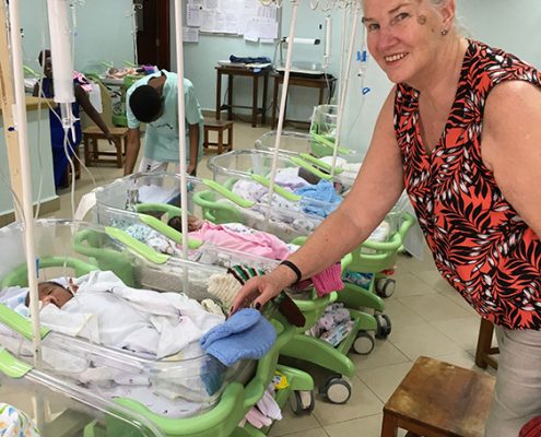 Visiting the maternity hospital in Kampala