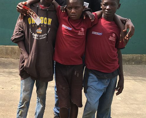 Street children arriving with Bob