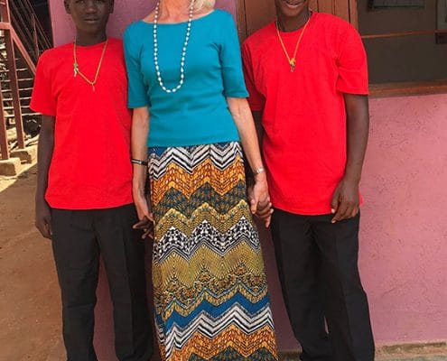 Jane and two of the street children