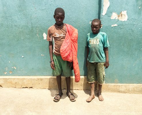 Two new street children at the centre