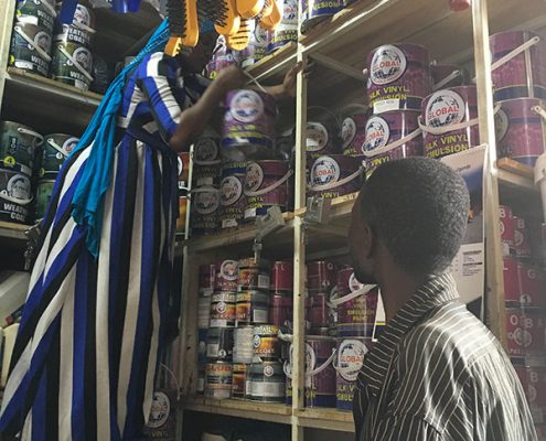 Buying paint in Uganda