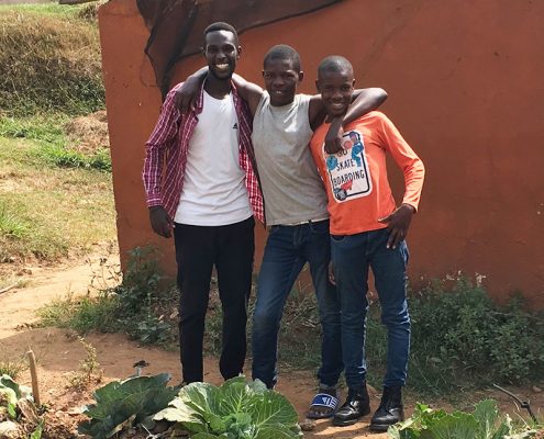 Visiting one of the street boys