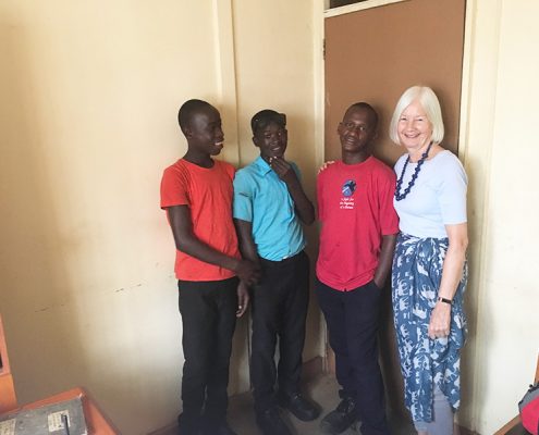 Jane and three of the street children