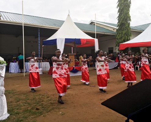 Dancing and entertainment at the vocational graduation