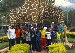 Street children visit Entebbe zoo