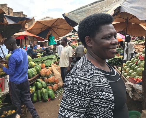 A street market in Uganda