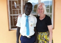 Jane with one of the street children