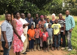 One of our street boys with his family