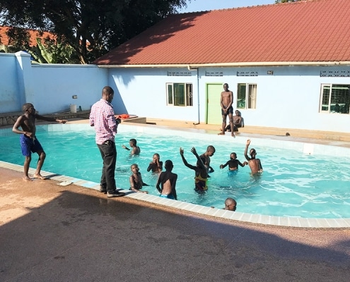 Our street children in the pool