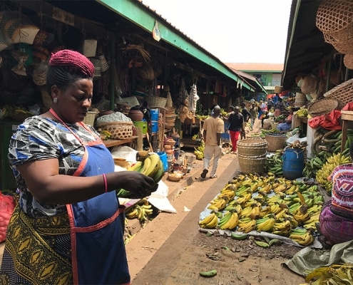 A street market in Uganda