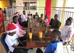 Bob and I with the boys at lunch