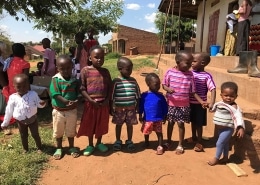 Donating jumpers to children