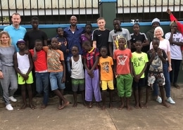 Visitors to Uganda street child project