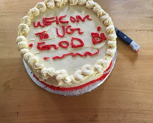 A welcome to Uganda cake