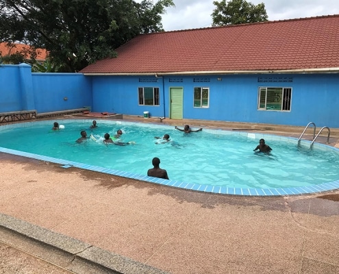 Boys enjoying a swim