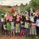 Ugandan children with donated toys