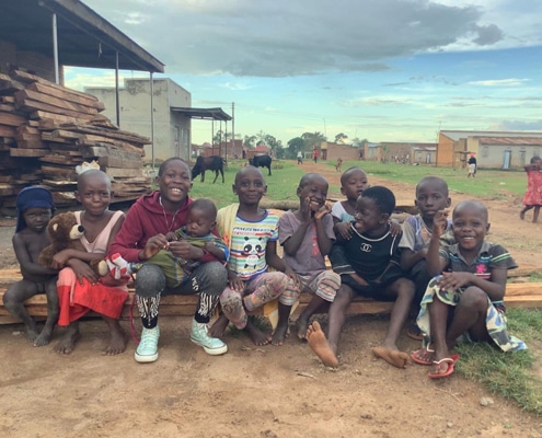 A group of Ugandan children