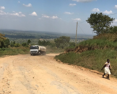 The poor road to Nebbi