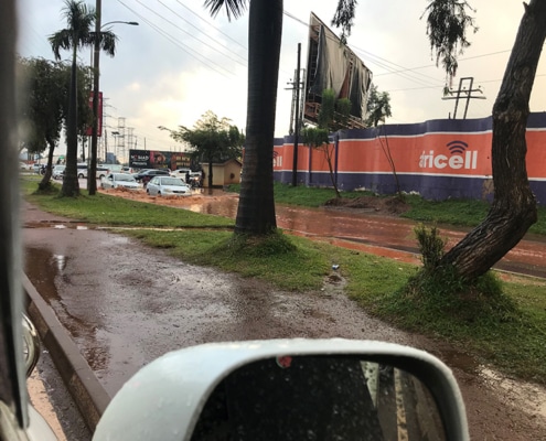 Ugandan traffic and flooding