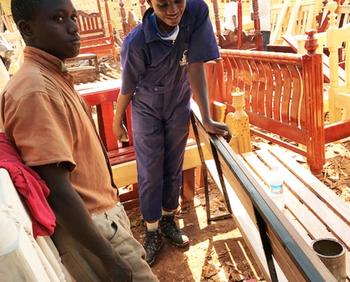 Tony learning carpentry