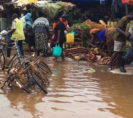 Flooded Ggaba market