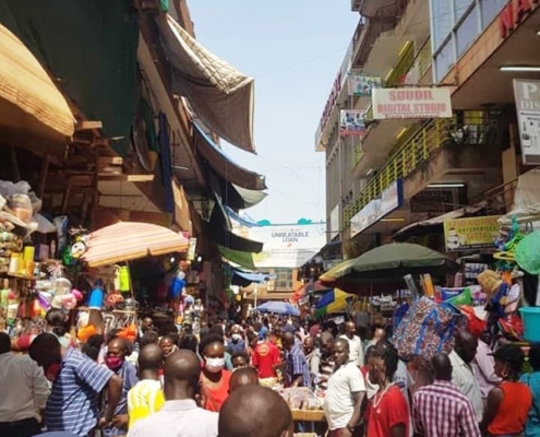 A street scene in Kampala