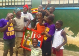 Our boys excited with the new ludo board