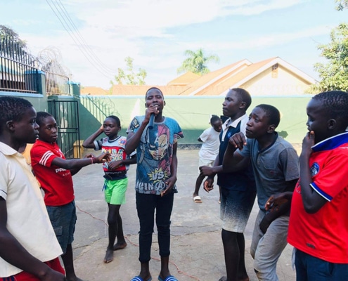 Our street boys singing