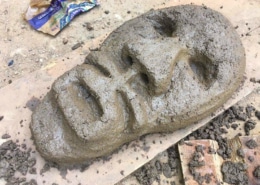 A mask made of mud