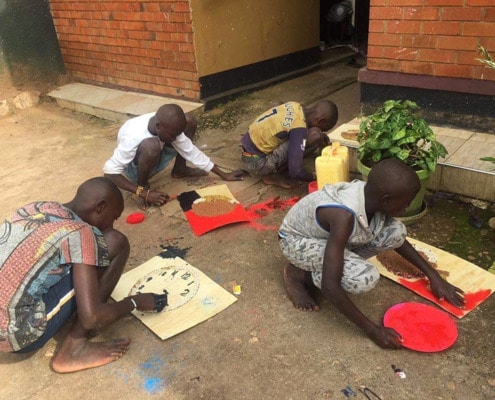 Fomer street children painting