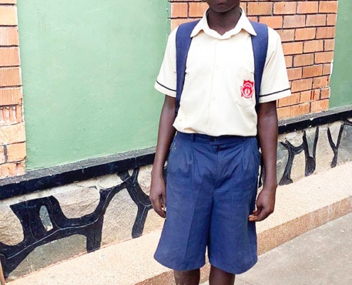 Former street child now taking exams