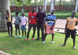 A volunteer with street children