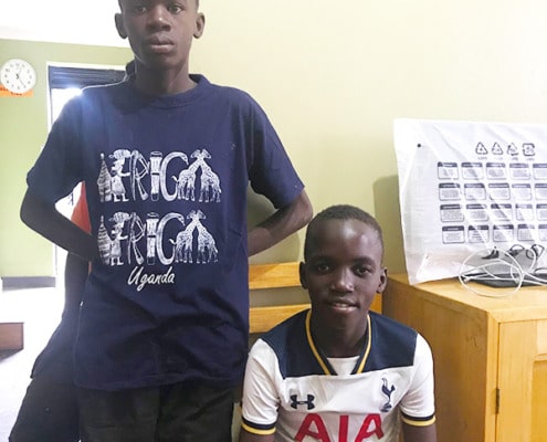 Two new street children at George's Place in Kampala