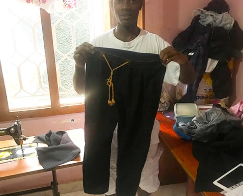 A former street child now a tailor