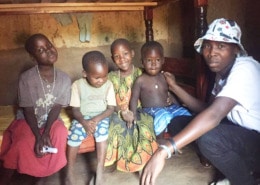 Donated bunk-beds given to a family in Uganda
