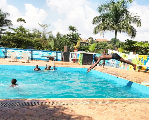 Our boys at the pool