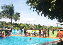 Swimming at the pool
