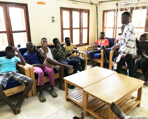 Former street boys at Homes of Promise