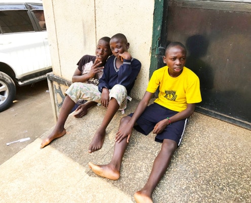 Three former street children