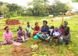 One of our boys with his family in Kayunga