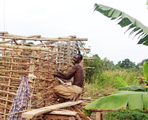 Storm damage to a house in Uganda