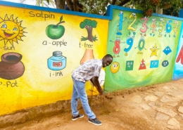 One of our charity workers at the school