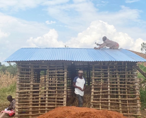 Donated materials for a new roof