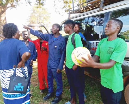 One of our charity workers visiting our boys