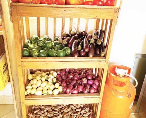 Vegetables from the market in Uganda