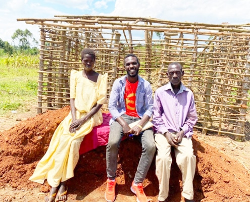 One of our workers with Dan's parents
