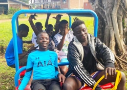 Street children now playing together