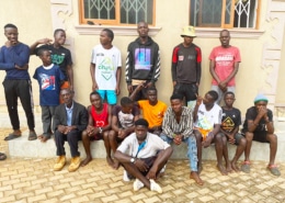 A group of former street boys in Uganda